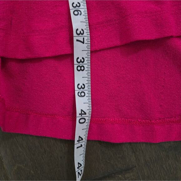 Ann Taylor Flounce Sleeveless Sweater Dress Size Large Bright Pink NWT - Picture 12 of 12
